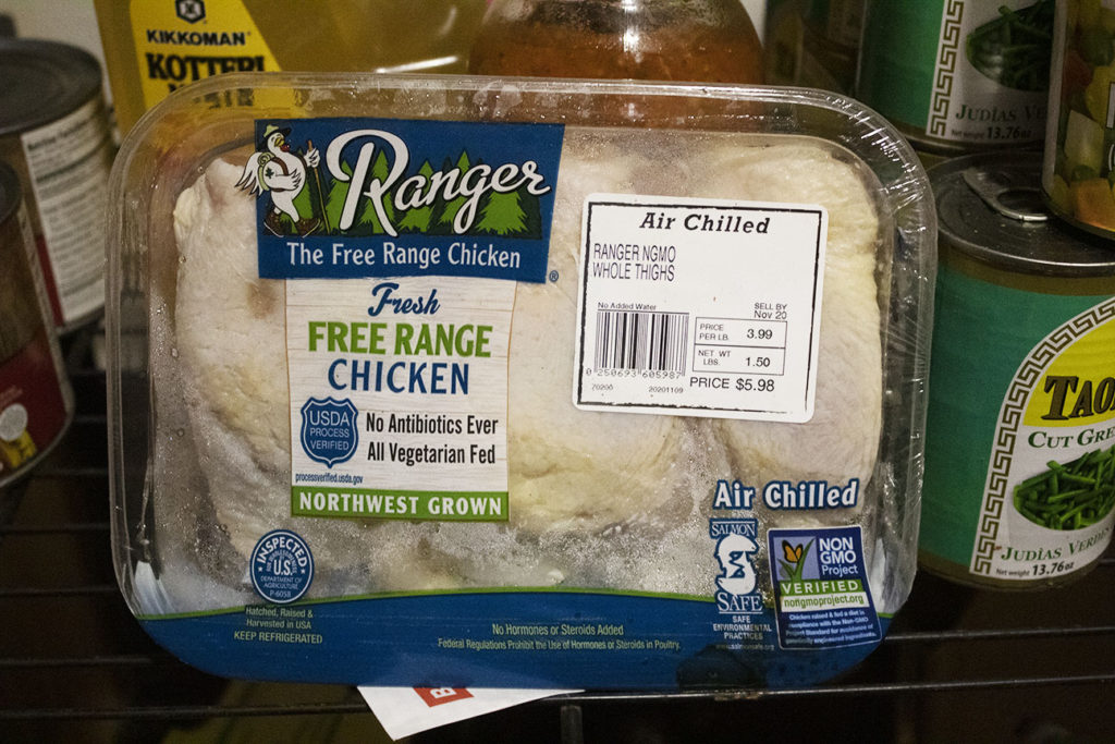 pack of chicken at store
