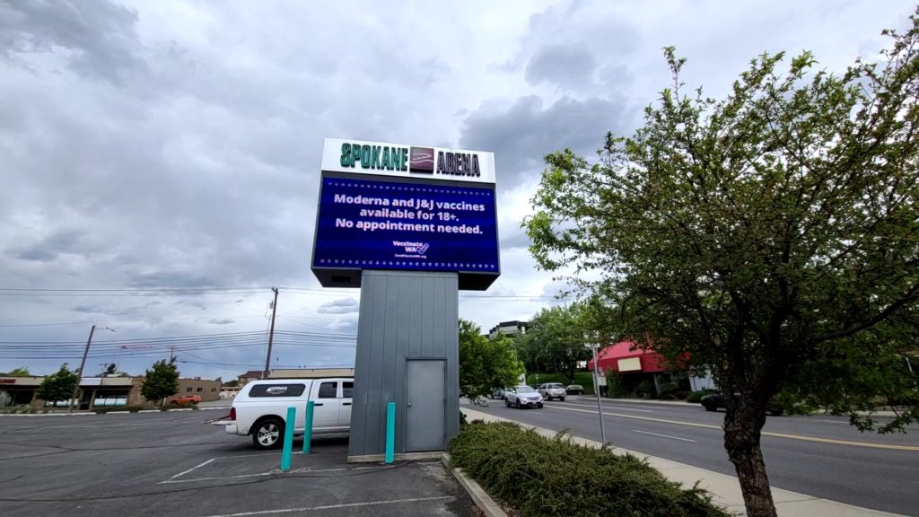 spokane arena digital billboard