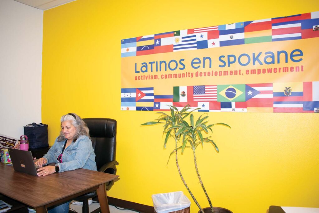 Lations en Spokane is a non-profit organization that was founded in Sept 2017, secretary Monica Guzman is one of their community camadres