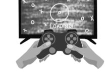 illustration of controller in front of tv